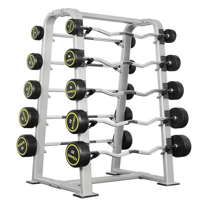 3044am永利小杠铃健身房专用固定杠铃套装1.2M直杆曲杆 套装（5-10-15-20-25KG）