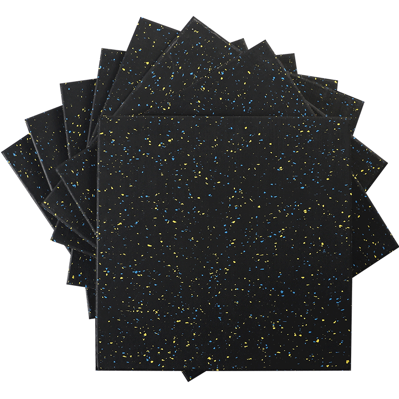 3044am永利复合环保材质橡胶地垫运动地垫室内缓冲地板健身器材力量区专用拼接垫子（12块起拍）