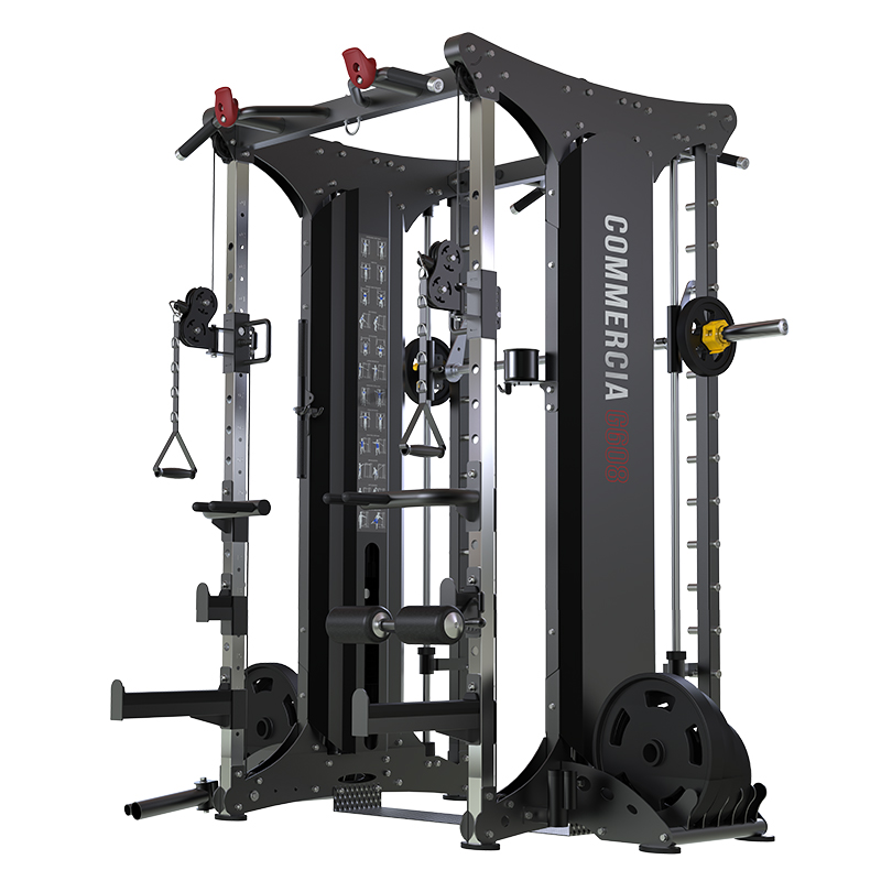 3044am永利史密斯机G608综合训练器健身器材龙门架深蹲卧推杠铃架 G608升级版