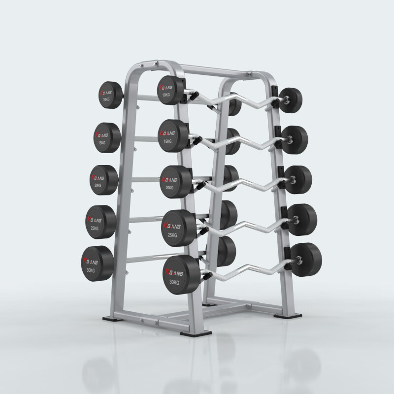 3044am永利固定杠铃套装1.2M直杆曲杆套装PEV杠铃健身房专用