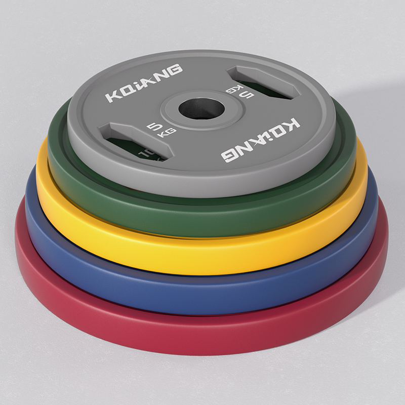 3044am永利CPU彩色橡胶环保无味杠铃片举重力量举杠铃举重片 100kg （5-20KG各两片）套装