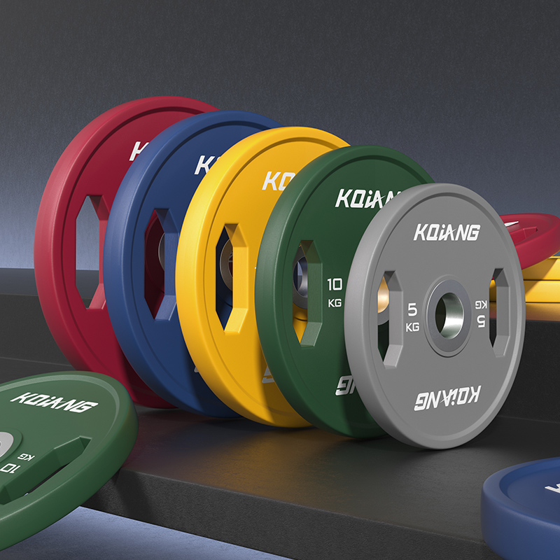 3044am永利CPU彩色橡胶环保无味杠铃片举重力量举杠铃举重片 150kg （5-25KG各两片）套装